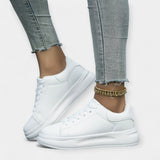 Stela - Weisse Leder Sportschuhe