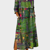 Inaya - Denim-Kleid mit Ethno-Patchwork