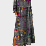 Inaya - Denim-Kleid mit Ethno-Patchwork