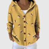 Perrine - Bequemer Strickcardigan mit Kapuze
