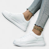 Stela - Weisse Leder Sportschuhe