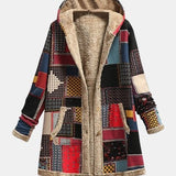 Jade - Vintage Patchwork Fleece Jacke