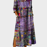 Inaya - Denim-Kleid mit Ethno-Patchwork