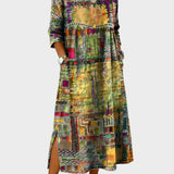 Inaya - Denim-Kleid mit Ethno-Patchwork
