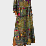 Inaya - Denim-Kleid mit Ethno-Patchwork