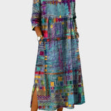 Inaya - Denim-Kleid mit Ethno-Patchwork