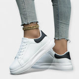 Stela - Weisse Leder Sportschuhe