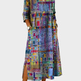 Inaya - Denim-Kleid mit Ethno-Patchwork