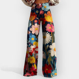 Laura - Blumenhose mit weitem Bein