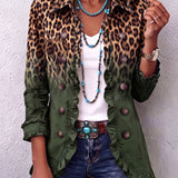 Emma - Jacke mit Rüschen im Ombre-Look mit Leopard