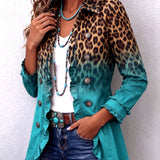 Emma - Jacke mit Rüschen im Ombre-Look mit Leopard