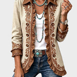 Scarlett - Vintage Bohemian Blümchenjacke mit Rüschen