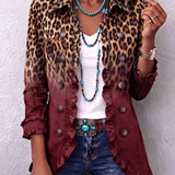 Emma - Jacke mit Rüschen im Ombre-Look mit Leopard