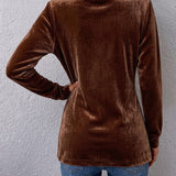 Avery - Vintage Blazer mit Knopf-Details, langen Ärmeln und offenem Vorderteil