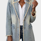 Hannah - Oversize-Jacke im Vintage-Stil mit rohen Kanten