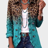 Emma - Jacke mit Rüschen im Ombre-Look mit Leopard