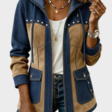Ava - Patchwork-Stil Kapuzenjacke