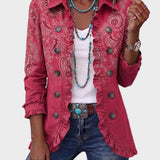 Camila - Vintage Paisley Druck Rüschjacke