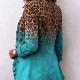 Emma - Jacke mit Rüschen im Ombre-Look mit Leopard