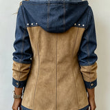Ava - Patchwork-Stil Kapuzenjacke