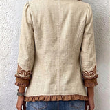 Scarlett - Vintage Bohemian Blümchenjacke mit Rüschen